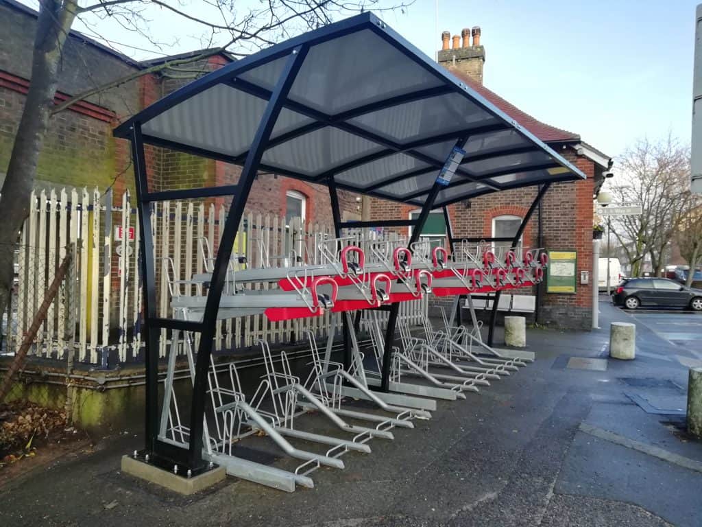 New cycle rack at GTR's train station